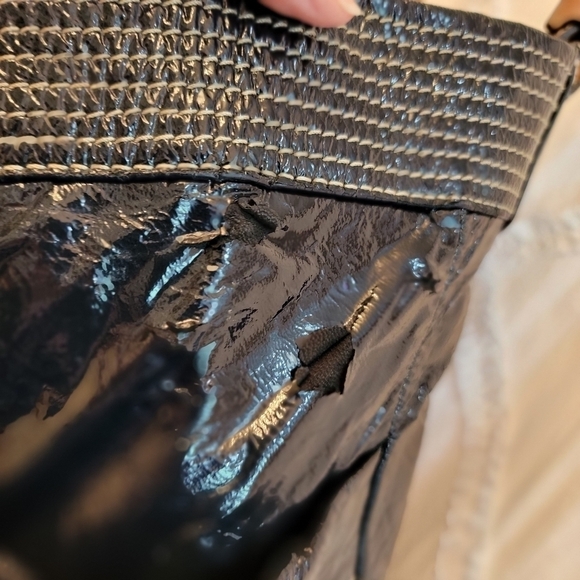 Milly Black Patent Leather Tote Bag - Picture 3 of 5